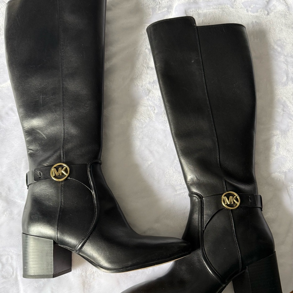Michael kors black boot. This is not over the knee for me at 5’2’